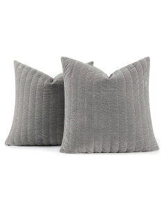 Funda de Almohada Euro COCOPLOCEUS 66x66 cm Set de 2 Gris