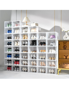 Cajas de Zapatos Apilables Beehomay Transparentes 10 Paquetes 2