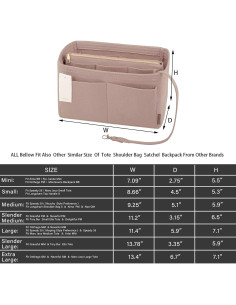 Organizador de Bolsa ZTUJO Mediano Beige con Cierre de Metal 2