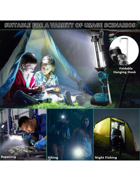 Luz de Trabajo LED Hiesuan 18V 35W 2000LM Portátil