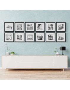 Conjunto de 12 Marcos de Foto Gallery Perfect 30x30 cm 2