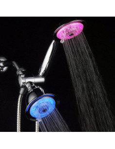 Cabezal de Ducha LED PowerSpa 24 Configuraciones 10.16 cm 2
