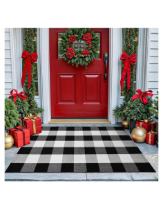 Alfombra de Entrada KOZYFLY Cuadro Búfalo 71x109 cm Lavable