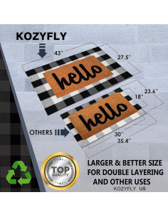 Alfombra de Entrada KOZYFLY Cuadro Búfalo 71x109 cm Lavable 2