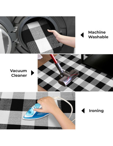 Alfombra de Entrada KOZYFLY Cuadro Búfalo 71x109 cm Lavable