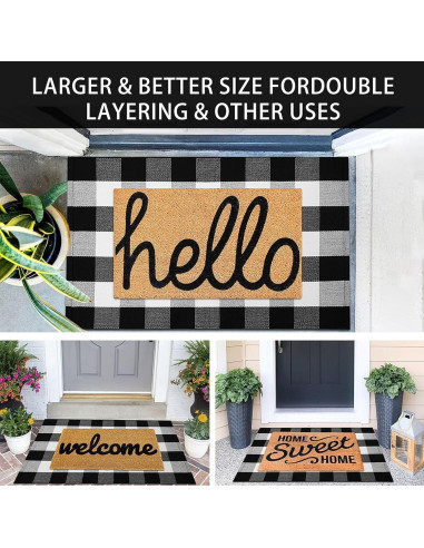 Alfombra de Entrada KOZYFLY Cuadro Búfalo 71x109 cm Lavable