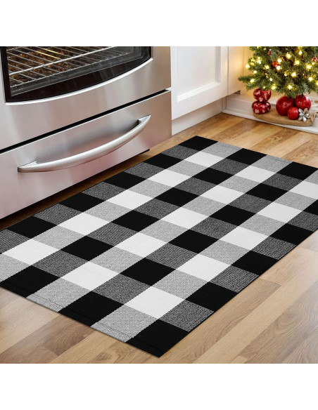 Alfombra de Entrada KOZYFLY Cuadro Búfalo 71x109 cm Lavable