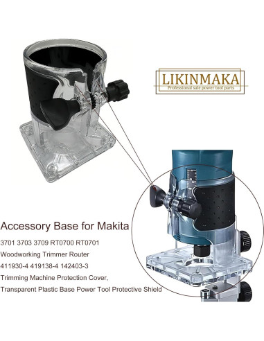 Base Accesorio para Fresadora Makita 3701 3703 3709 RT0700