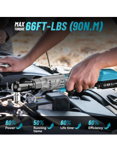 Llave de Carraca Eléctrica Seesii RT600B 21V 90Nm 200RPM 2