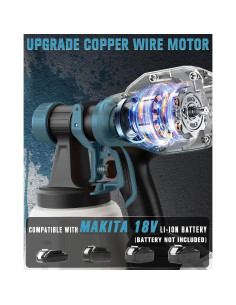 Pulverizador de pintura Houselife HL-KLB-007B 1200ml 5 boquillas 2