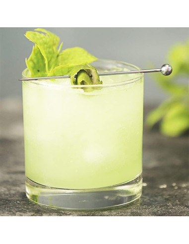 15 Palillos de Cóctel de Acero Inoxidable Reutilizables 10.9 cm