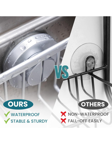 Soporte para Esponja TAILI de Aluminio Plata con Ventosa Fuerte