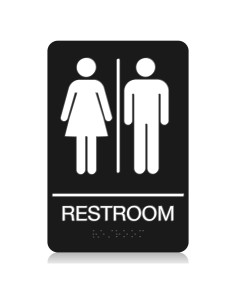 Señal de Baño Unisex Dallahasee con Braille 23x15 cm