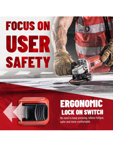 Amoladora Angular DCK KSM17-115B 1100W 4.5" 11800 RPM