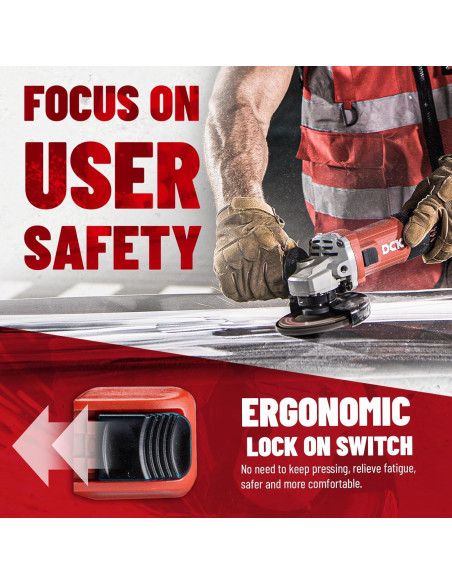 Amoladora Angular DCK KSM17-115B 1100W 4.5" 11800 RPM