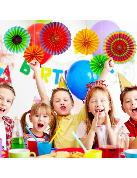 Conjunto de 6 Ventiladores de Papel Colgantes Novelty Place 20-40 cm