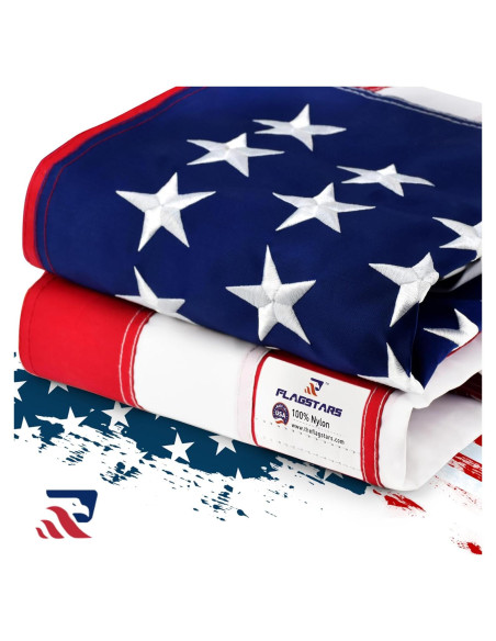 Bandera Americana de Nylon 3x5 ft (0.91x1.52 m) Hecha en EE. UU.