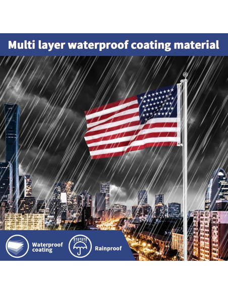 Bandera Americana de Nylon 3x5 ft (0.91x1.52 m) Hecha en EE. UU.