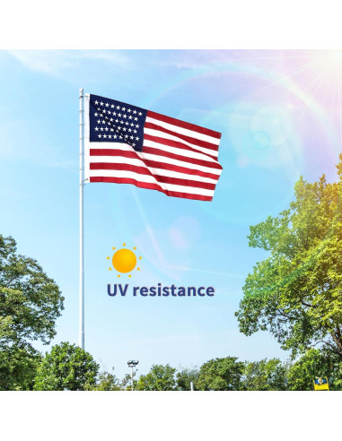 Bandera Americana de Nylon 3x5 ft (0.91x1.52 m) Hecha en EE. UU.