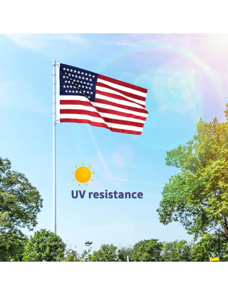 Bandera Americana de Nylon 3x5 ft (0.91x1.52 m) Hecha en EE. UU.