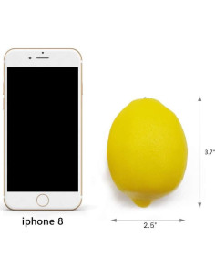 Limones Artificiales Grandes BigOtters - 12 Pcs 9.4cm x 6.35cm 2