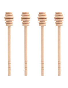 4 Palitos de Madera para Miel 16 cm ICEYLI - Dosificadores Naturales