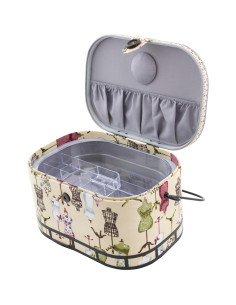 Cesta de Costura Ovalada Grande Dritz con Mango de Metal 2