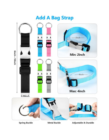 Juego de 3 Correas para Equipaje BILIONE - Ajustables 89-178 cm