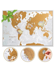 Mapa del Mundo para Raspar Extra Grande 58.4x83.8 cm - Maps International