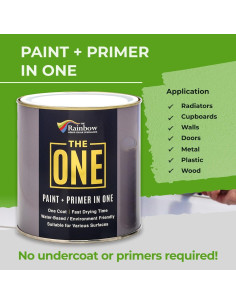 Pintura y Primer Todo en Uno LA UNA - Gris Claro Brillante 1L 2