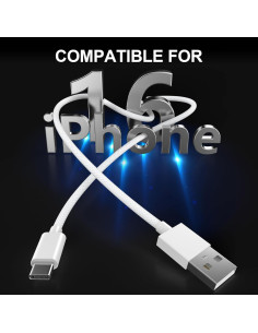 Cable Carplay 3M esbeecables USB A a C para iPhone 17/16/15 2