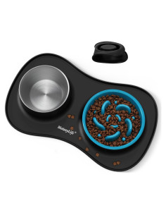 Juego de Platos para Perros MateeyLife 3 en 1 Antideslizante