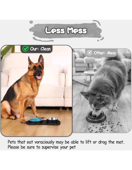 Juego de Platos para Perros MateeyLife 3 en 1 Antideslizante