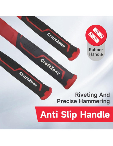 Juego de Martillos de Goma y Acero CRAFTZONE 6 Piezas