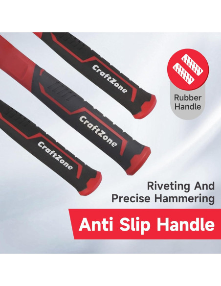 Juego de Martillos de Goma y Acero CRAFTZONE 6 Piezas