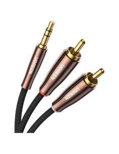 Cable de Audio Estéreo UGREEN 3.5mm a 2 RCA 1.0m Trenzado