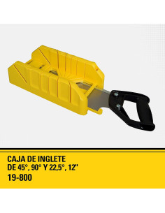 Sierra de Mano STANLEY 12" con Caja de Inglete 19-800 2