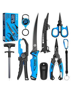 Kit de Herramientas de Pesca PLUSINNO 7 Piezas Resistente al Agua