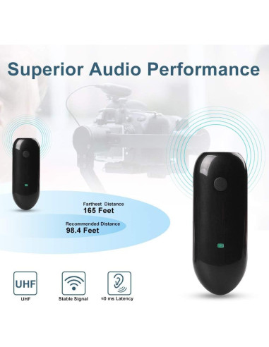 Micrófono Lavalier Inalámbrico LENSGO 318C UHF 20 Canales