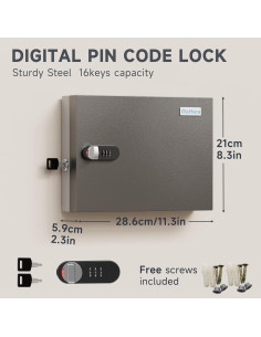 Caja de Llaves WeHere Montaje en Pared 16 Llaves con Combinación 2