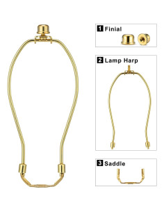 Soporte de lámpara de latón pulido Qc 20.32 cm - 2 piezas 2