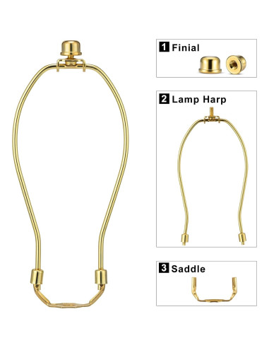 Soporte de lámpara de latón pulido Qc 20.32 cm - 2 piezas