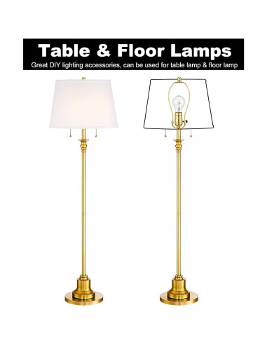 Soporte de lámpara de latón pulido Qc 20.32 cm - 2 piezas