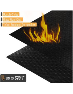 Alfombrillas para Parrilla UNCO 2 Piezas 56x41 cm Antiadherentes 2