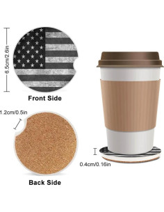 Juego de 2 Portavasos Cerámicos Absorbentes Txocouk - Bandera Americana 2