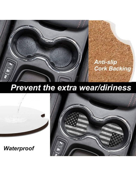 Juego de 2 Portavasos Cerámicos Absorbentes Txocouk - Bandera Americana