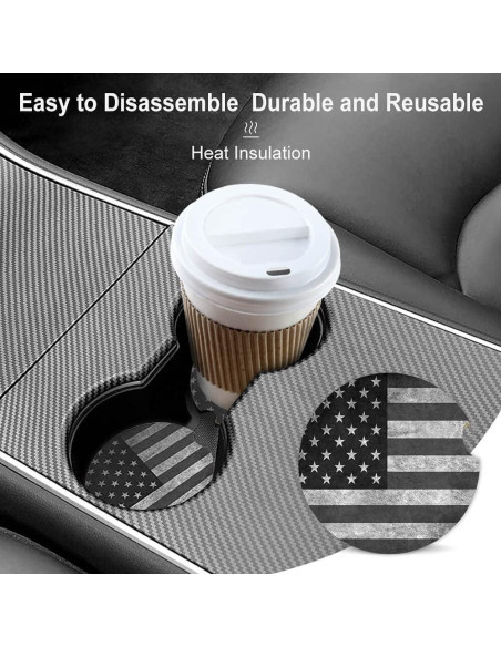 Juego de 2 Portavasos Cerámicos Absorbentes Txocouk - Bandera Americana