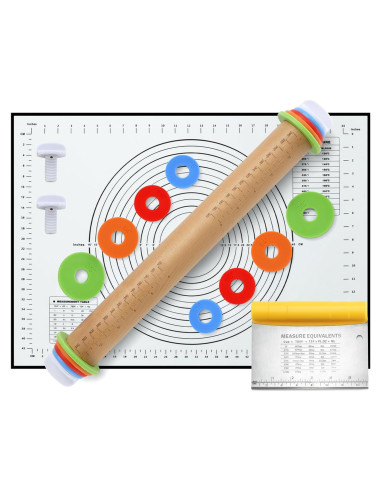 Juego de rodillos Unokit 3 piezas - Rodillo de madera 44.5 cm