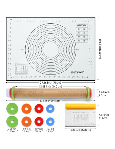 Juego de rodillos Unokit 3 piezas - Rodillo de madera 44.5 cm