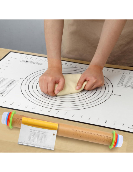 Juego de rodillos Unokit 3 piezas - Rodillo de madera 44.5 cm